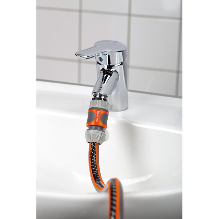 Gardena Adaptador rosca para grifo cocina macho Ø26,5mm (3/4) a macho M24x1mm acero inoxidable 1 Gardena Adaptador rosca para grifo cocina macho Ø26,5mm (3/4) a macho M24x1mm acero inoxidable 1