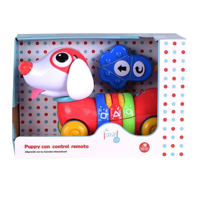 Tachan Perrito Arcoiris Interactivo con Mando a Distancia, Actividades Educativas Multilingües y Música para +18 meses 2
