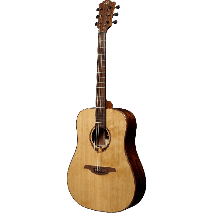 LAG Guitarra Acústica Dreadnought Tramontane 118 - Tapa de Cedro Rojo Macizo, Fondo y Laterales Khaya, Acabado Natural Brillante 2