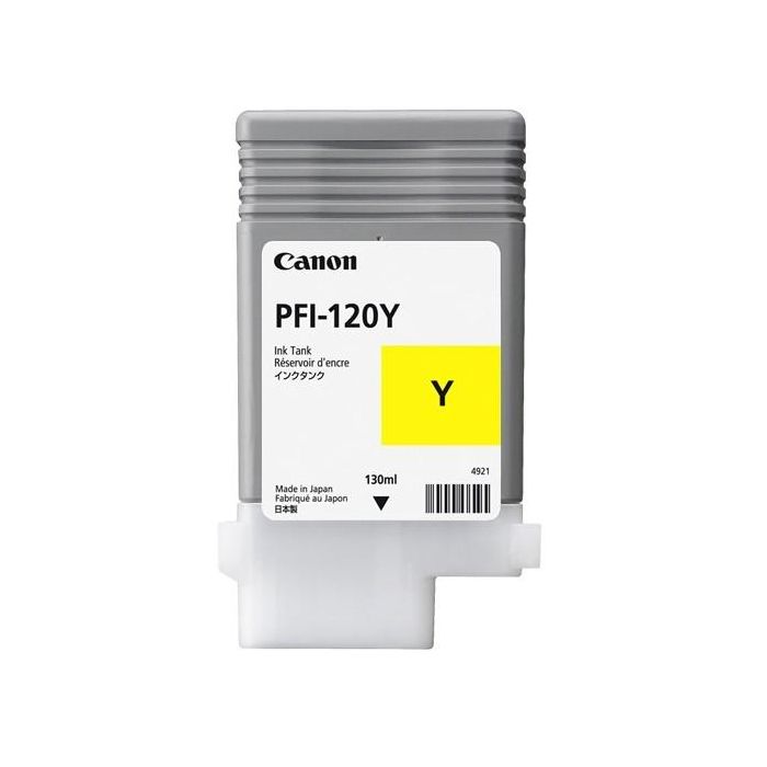 Canon Tinta PFI-120Y Amarillo Tinta a base de pigmentos 130 ml Compatible TM-200 TM-205 TM-300 TM-305