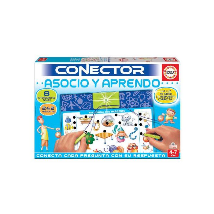 Educa Borrás 17202 Juego Conector Asocio y Aprendo 4-7 Años