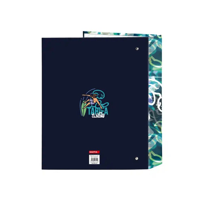 Carpeta de anillas El Niño Kook Azul marino A4 27 x 33 x 6 cm 1