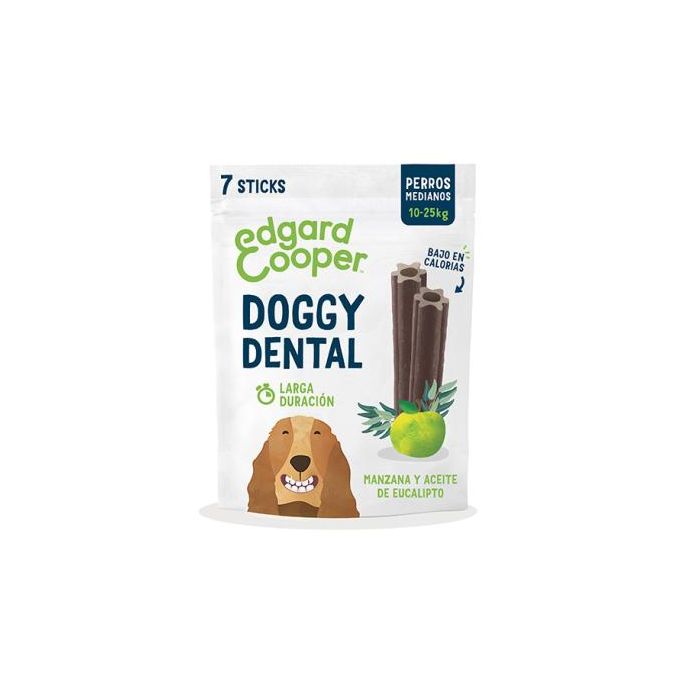 Doggy Dental Snacks para Perros Medianos, Sabor Manzana-Eucalipto, 8 Unidades de 160 gr Doggy Dental Snacks para Perros Medianos, Sabor Manzana-Eucalipto, 8 Unidades de 160 gr