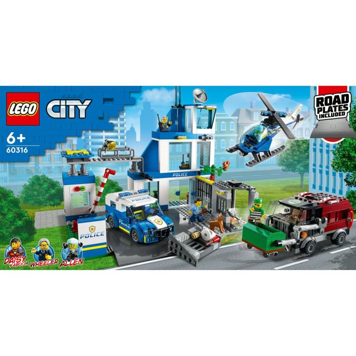 LEGO City 60316 Comisaría de Policía - Juego de Construcción 668 Piezas para Niños y Niñas a Partir de 6 Años, Multicolor