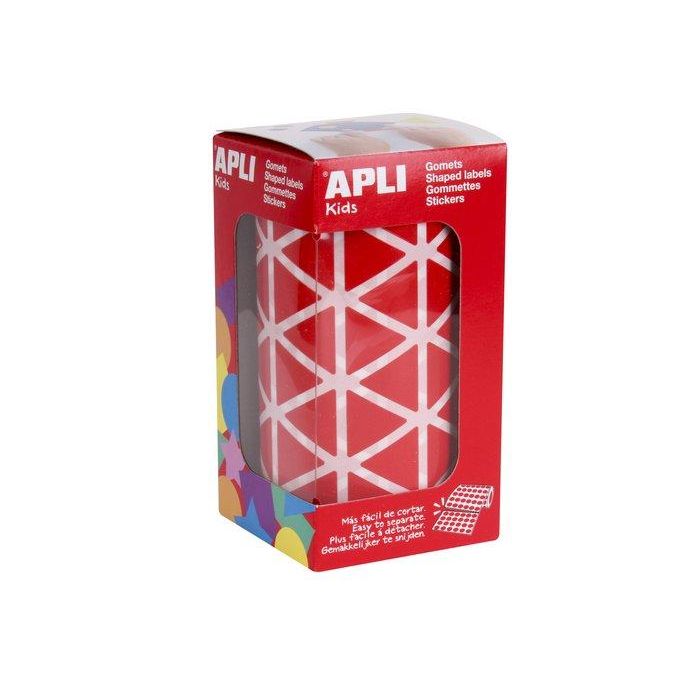 Apli Gomets Triangulares 20 mm Rojo - Rollo 2832 Unidades