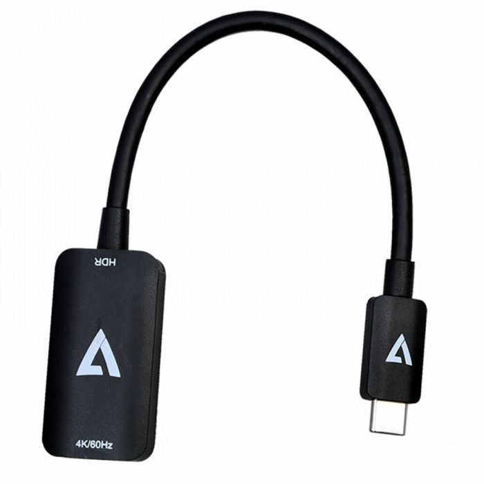 Adaptador USB-C a HDMI V7 V7USBCHDMI4K60HZ Negro 4K Ultra HD Adaptador USB-C a HDMI V7 V7USBCHDMI4K60HZ Negro 4K Ultra HD