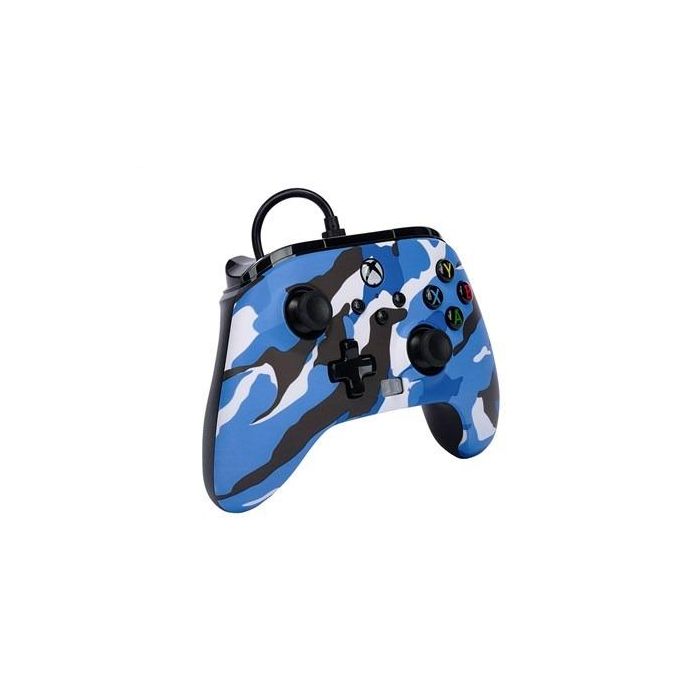 Power A 1525941-01 Mando con Cable Enhanced para Xbox Series X|S, Camuflaje Azul, Xbox One y Windows 10/11 7
