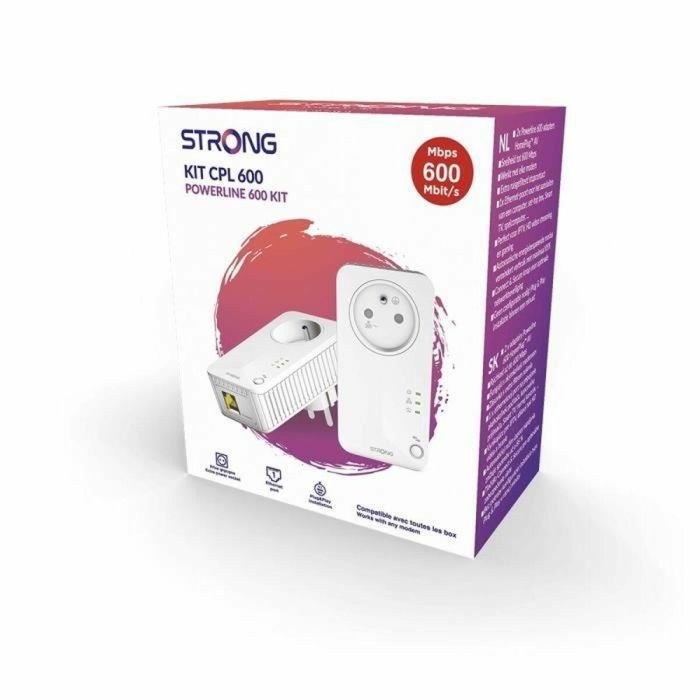 Strong MOB1697585071276 Kit CPL Powerline 600 MB - Paquete de 3 Adaptadores con Enchufe Filtrado 3 Strong MOB1697585071276 Kit CPL Powerline 600 MB - Paquete de 3 Adaptadores con Enchufe Filtrado 3