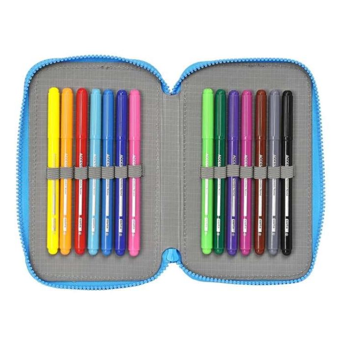 Plumier Doble PJ Masks Azul 12.5 x 19.5 x 4 cm (28 piezas) 4 Plumier Doble PJ Masks Azul 12.5 x 19.5 x 4 cm (28 piezas) 4
