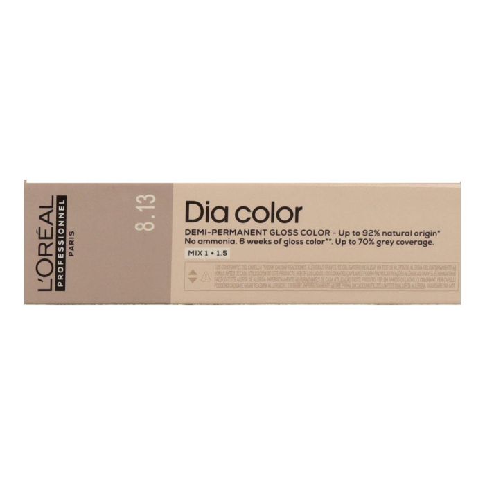L'Oréal Dia Color 8.13 Rubio Claro Ceniza Dorado - Coloración Demi-Permanente sin Amoniaco 60ml