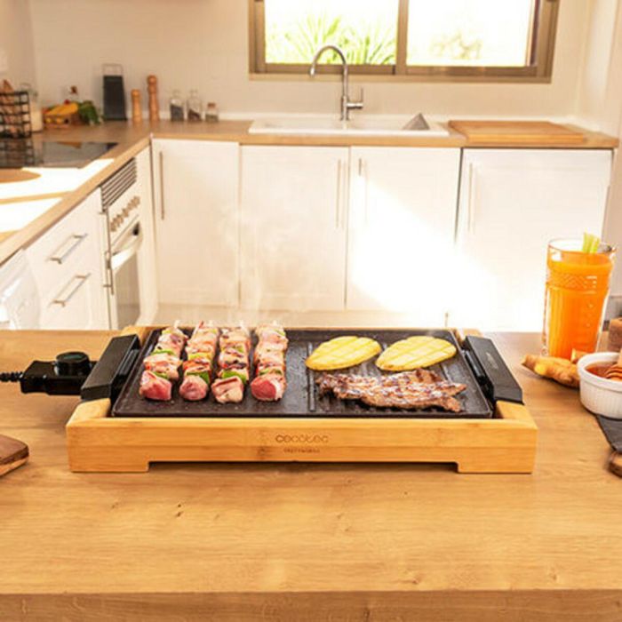 Plancha de Cocina Cecotec Tasty&Grill 2000 Bamboo MixStone 200W 1