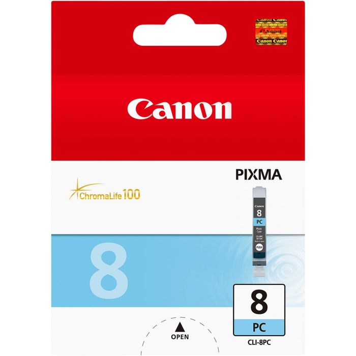 Canon CLI-8 PC Cartucho Tinta Original Foto Cian 0624B001 para Canon IP6600D, IP6700D, PRO9000 - 198 Páginas