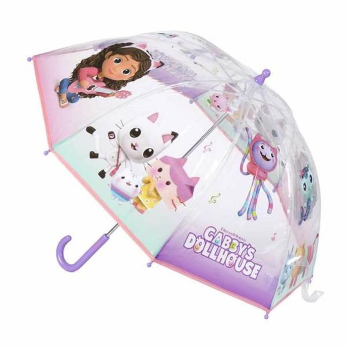 Cerdá Paraguas Manual Burbuja Casa de Muñecas de Gabby 45 cm LILA para Niños de 2 a 8 Años Cerdá Paraguas Manual Burbuja Casa de Muñecas de Gabby 45 cm LILA para Niños de 2 a 8 Años