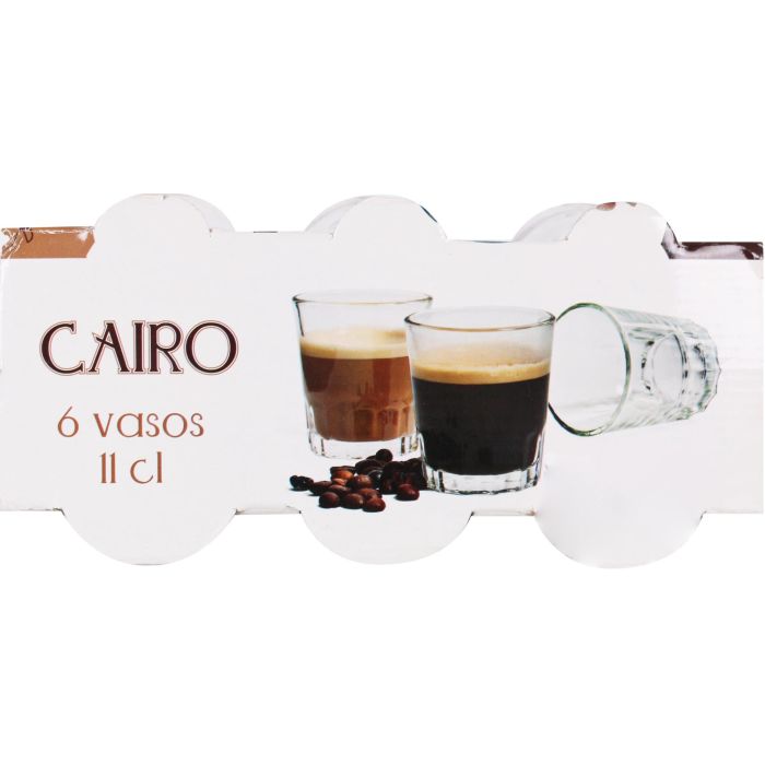 Set 6 Vasos Carajillo 11Cl Cairo Ag - Inde (24 Cajas) 3 Set 6 Vasos Carajillo 11Cl Cairo Ag - Inde (24 Cajas) 3