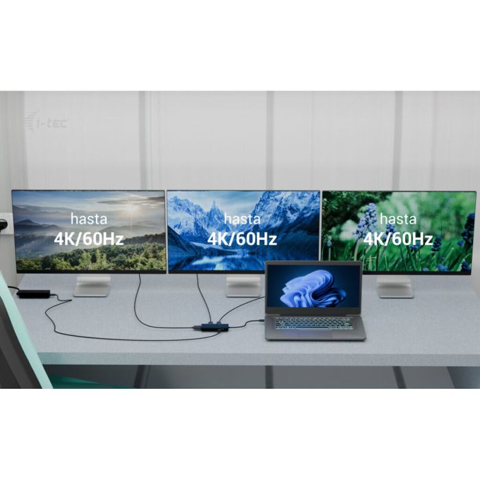 Hub USB i-Tec C31TRIPLE4KHDMIPD Negro 12