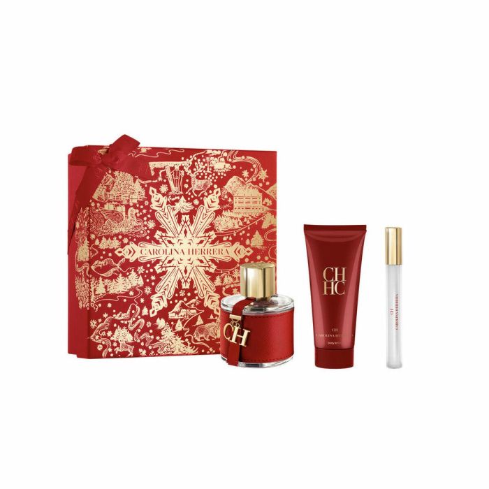 Carolina Herrera CH Estuche Regalo para Mujer Set 3 Piezas | Eau de Toilette 100ml + Loción Corporal 100ml + Mini EDT 10ml