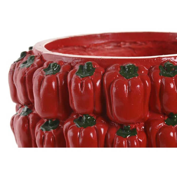 Jarron Urban DKD Home Decor Rojo 25 x 31 x 25 cm (2 Unidades) 1