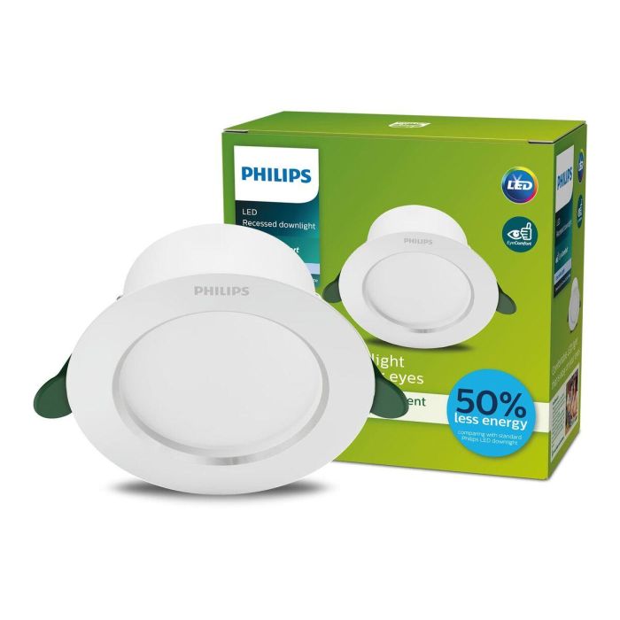 Downlight Philips Diamond Cut Blanco 4,8 W 900 Lm Ø 14,5 x 4,95 cm (4000 K) 2 Downlight Philips Diamond Cut Blanco 4,8 W 900 Lm Ø 14,5 x 4,95 cm (4000 K) 2