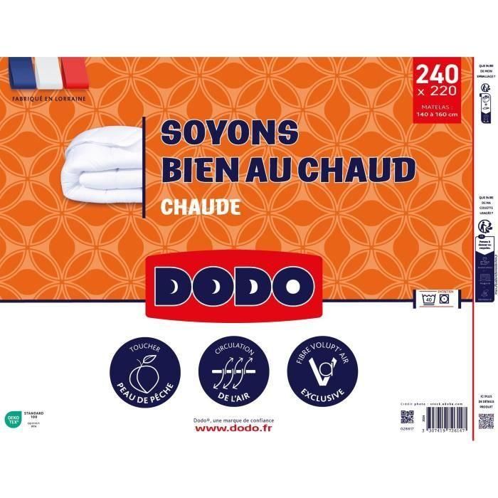 DODO - Edredón - Cálido - 220 x 240 - 400 g/m² - VOLUPT'AIR - Blanco 1 DODO - Edredón - Cálido - 220 x 240 - 400 g/m² - VOLUPT'AIR - Blanco 1