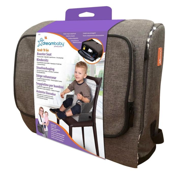 Silla elevadora para niños - DREAMBABY - ON-THE-GO - Portátil con compartimentos portaobjetos - Ligera, compacta y fácil de transportar 1