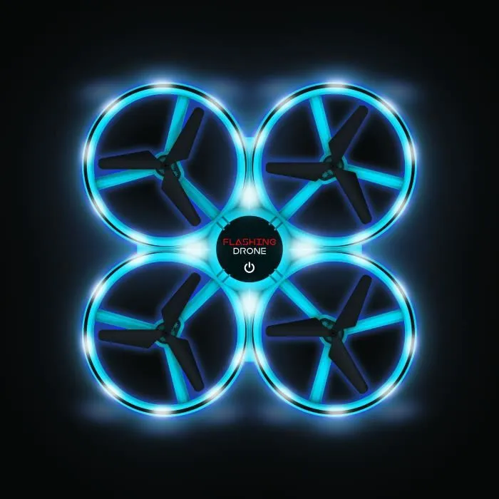 Flybotic Mini Drone con LED, Mando a Distancia Clásico y Movimiento de Muñeca, Looping 360 2