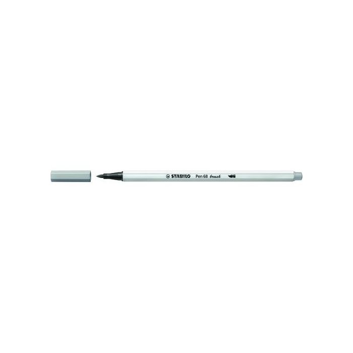 Rotulador Fibra Stabilo Pen 68 Brush Punta Pincel Gris Claro (Set de 10) Rotulador Fibra Stabilo Pen 68 Brush Punta Pincel Gris Claro (Set de 10)
