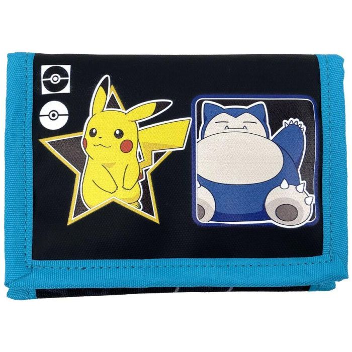 CYP BRANDS Billetera compacta Geo Pokemon con múltiples compartimentos y cierre de velcro 13.5x3x10cm