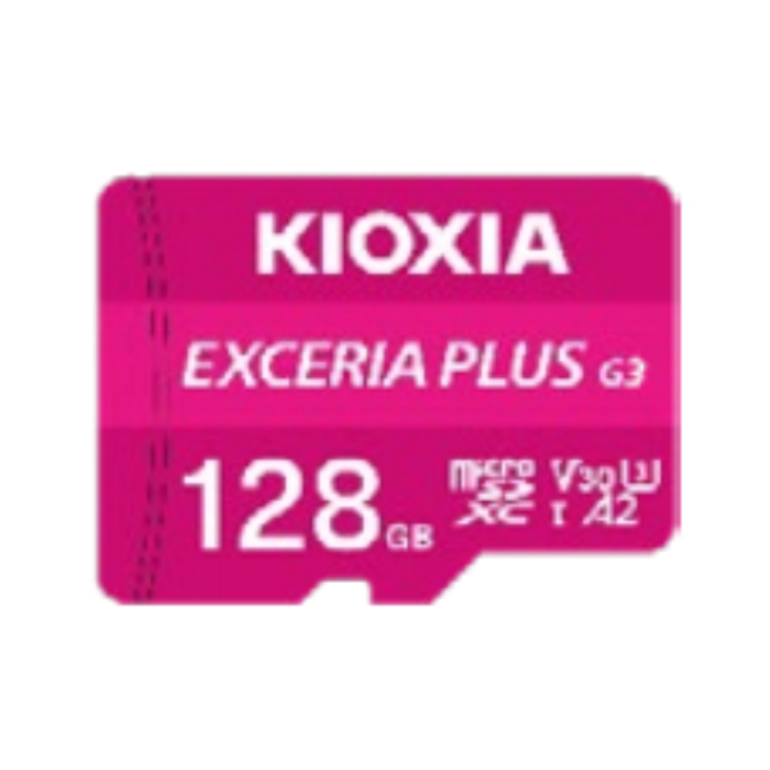 Kioxia Tarjeta de Memoria Micro SDXC 128 GB Exceria Plus G3 - Clase 10, U3, V30, A2 - Velocidad Lectura 210 MB/s - para Vídeo 4K, Smartphone, Cámara, Dron Kioxia Tarjeta de Memoria Micro SDXC 128 GB Exceria Plus G3 - Clase 10, U3, V30, A2 - Velocidad Lectura 210 MB/s - para Vídeo 4K, Smartphone, Cámara, Dron
