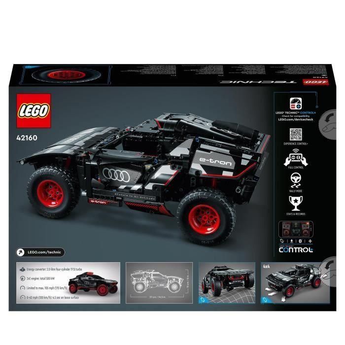 LEGO 42160 Technic Audi RS Q e-tron Coche de Rally Teledirigido Todoterreno Dakar 5