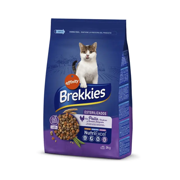 Affinity Brekkies Excel Feline Adult Sterilized Pienso para Gatos Adultos Esterilizados 3 kg