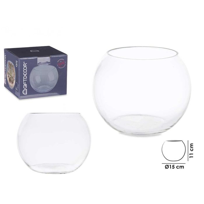 Pecera Pequeña Giftdecor 15 cm - Vidrio Transparente 1500 ml (12 Unidades) Pecera Pequeña Giftdecor 15 cm - Vidrio Transparente 1500 ml (12 Unidades)