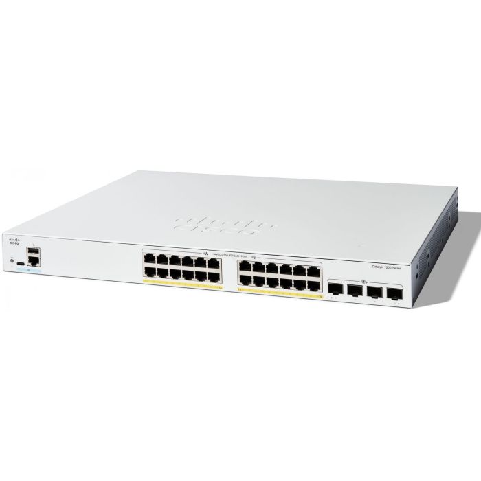 Cisco CATALYST 1200 24-PORT GE FULL Switch Gestionado L2/L3 con 24 Puertos Gigabit Ethernet y 4 Puertos SFP+