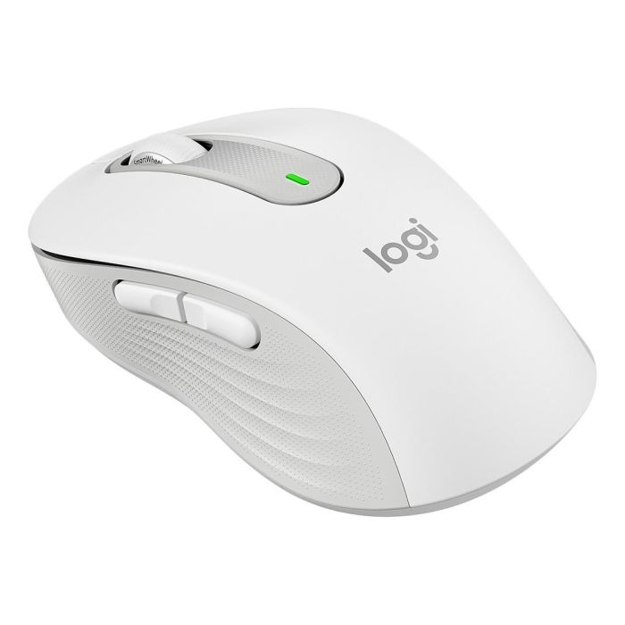 Logitech M650 Ratón Inalámbrico Óptico Silencioso Ergónomico Mediano Color Blanco Crudo para Diestros