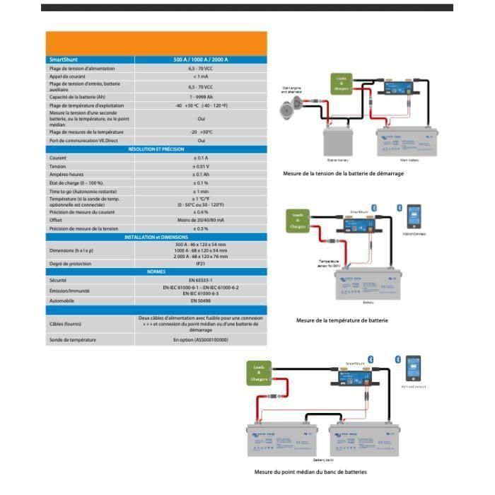 Victron Energy SmartShunt Monitor de Batería Inteligente 500A 50mA Bluetooth sin Pantalla compatible con app VictronConnect 3 Victron Energy SmartShunt Monitor de Batería Inteligente 500A 50mA Bluetooth sin Pantalla compatible con app VictronConnect 3