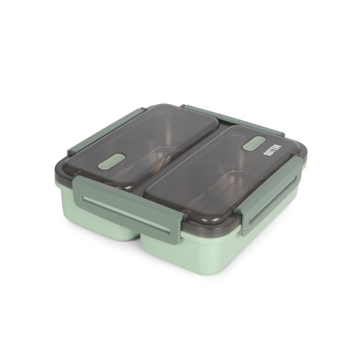 Fiambrera de plástico y acero con 2 departamentos Micro Quttin T - Thermosport (6 Unidades) 7