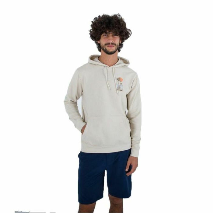 Sudadera con Capucha Hombre Hurley Beige XL 0 Sudadera con Capucha Hombre Hurley Beige XL 0