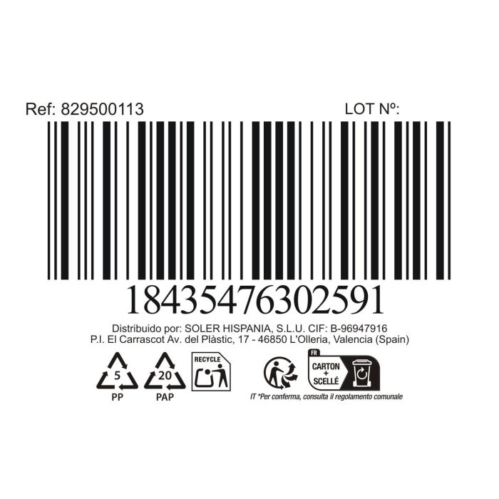 La Mediterranea Set 2 Tazas de Café con Leche 21Cl Napoli Abstract (36 Cajas) 3