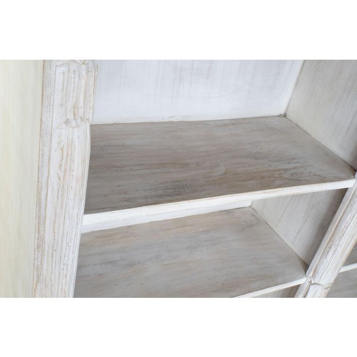 DKD Home Decor Estantería de Mango y MDF Blanca de 6 Estantes 40 x 200 x 180 cm 1