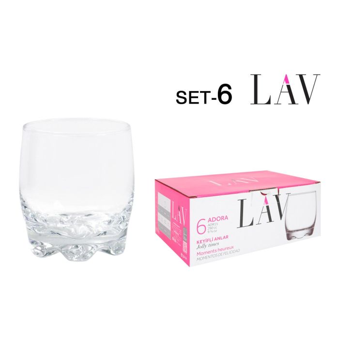Set de 6 vasos para agua Adora 290 cc - Lav (8 Cajas) Set de 6 vasos para agua Adora 290 cc - Lav (8 Cajas)