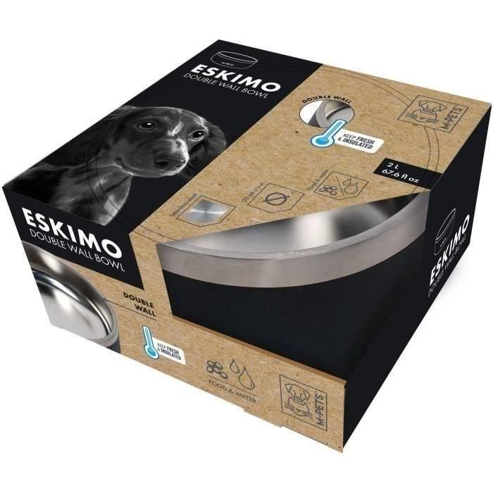 ESKIMO Cuenco Doble Pared 2 L - Mpets - Negro 2 ESKIMO Cuenco Doble Pared 2 L - Mpets - Negro 2