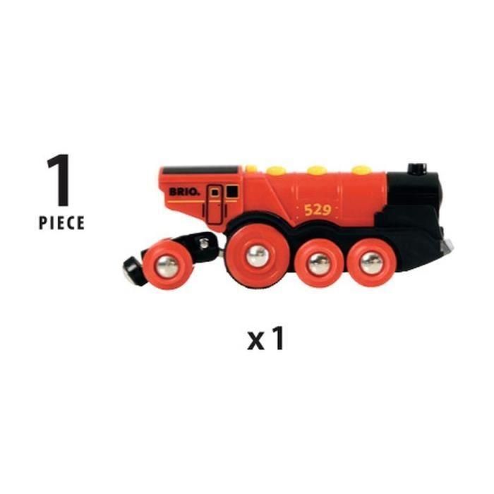 BRIO World - 33592 - Potente locomotora roja con baterías - Juguete de madera 4