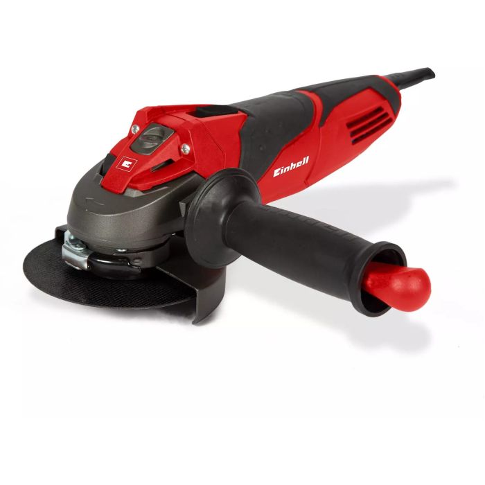 Einhell TE-AG 125/750. Amoladora angular 750W con disco de 125mm, 12000 RPM, agarre suave, para corte y pulido.