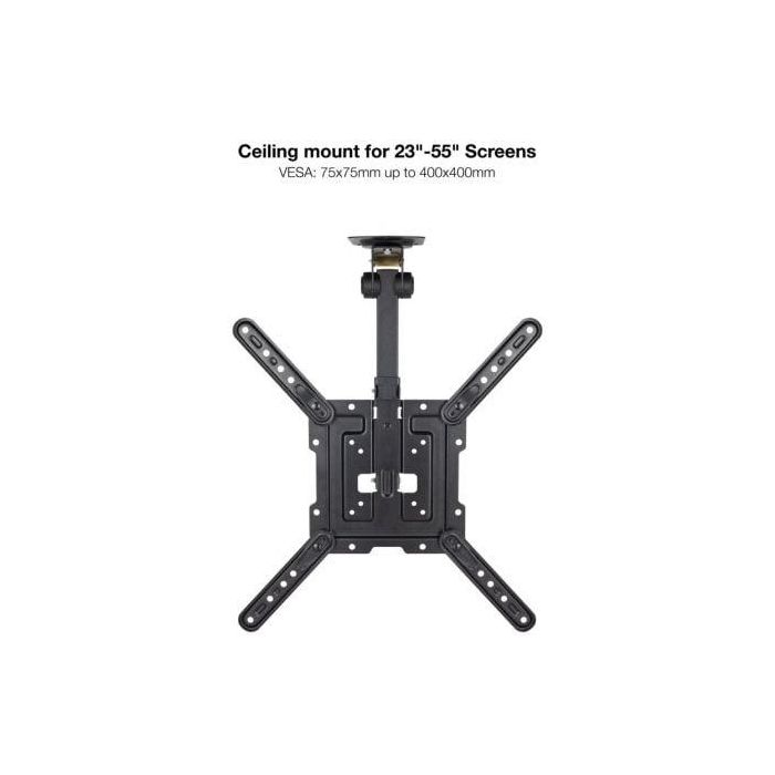 Tooq LPCE1123TSLI-B Soporte Techo TV 23-55 Pulgadas, Compatible VESA 400x400, Inclinación +0/-80, Giro +45/-45, Hasta 20 kg 1 Tooq LPCE1123TSLI-B Soporte Techo TV 23-55 Pulgadas, Compatible VESA 400x400, Inclinación +0/-80, Giro +45/-45, Hasta 20 kg 1
