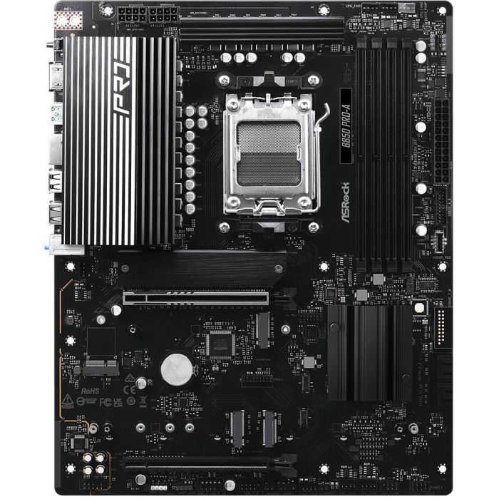 ASRock B850 Pro-A Placa Base AMD AM5, Compatible con Ryzen 7000-9000, DDR5, PCIe 5.0, ATX 2