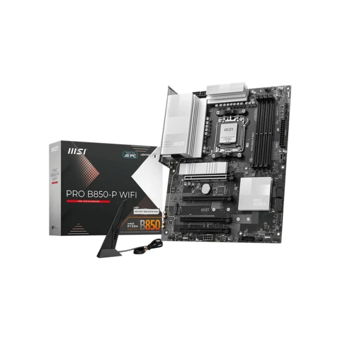 MSI PRO B850-P WiFi Placa Base ATX, Socket AM5, DDR5-SDRAM, Wi-Fi 7, Bluetooth 5.4, Negro