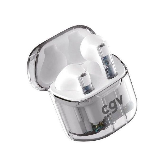 Auriculares inalámbricos Bluetooth - CGV - URBAN GHOST (Blanco) - Batería de 30h - Control táctil - TWS 2 Auriculares inalámbricos Bluetooth - CGV - URBAN GHOST (Blanco) - Batería de 30h - Control táctil - TWS 2