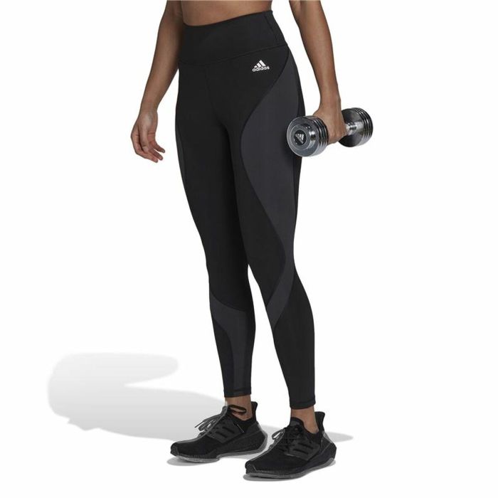 Mallas Deportivas de Mujer Adidas 7/8 Essentials Hiit Colorblock Negro 5