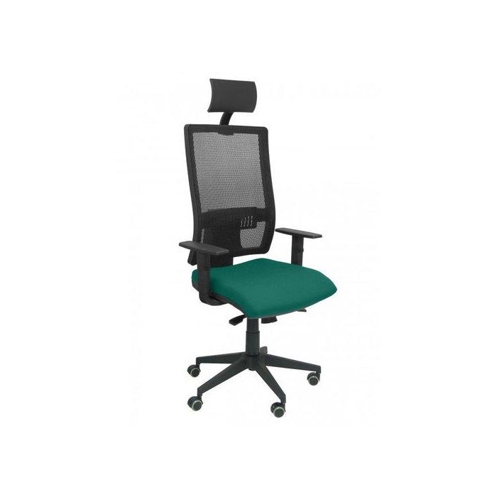 Silla Piqueras Y Crespo Horna Brazos Regulables Cabecero Incluido Mecanismo Sincro Apoyo Lumbar Respaldo Malla Transpirable Y Asiento Tapizado Bali Verde