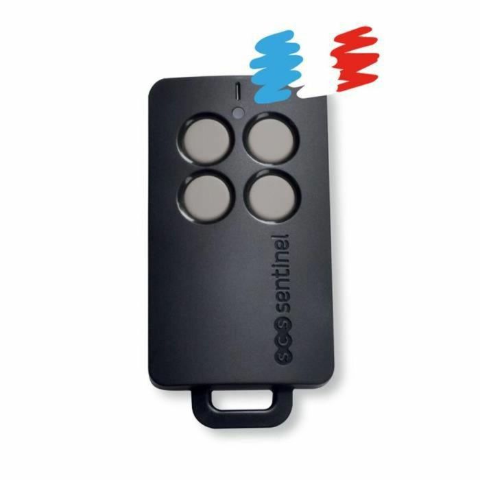 SCS Sentinel AAM0121 Control Remoto de Puerta 4 Canales, Código Giratorio COBEST, Alcance 50 Metros