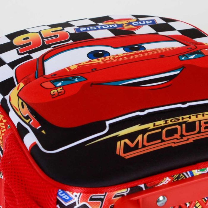 Mochila 3D con Ruedas Pequeña Racer Disney Cars 3 Rojo 4 Mochila 3D con Ruedas Pequeña Racer Disney Cars 3 Rojo 4